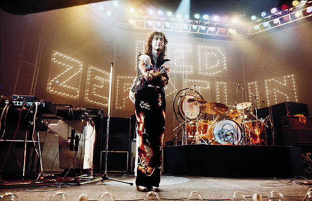 Wall Art - Photograph - Led Zeppelin Lights 1975 Color by Chris Walter