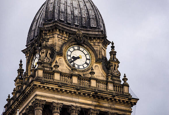 Wall Art - Photograph - Leeds Town Hall Clock Tower by Pablo Lopez