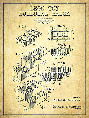 Lego Patent Art for Sale - Fine Art America