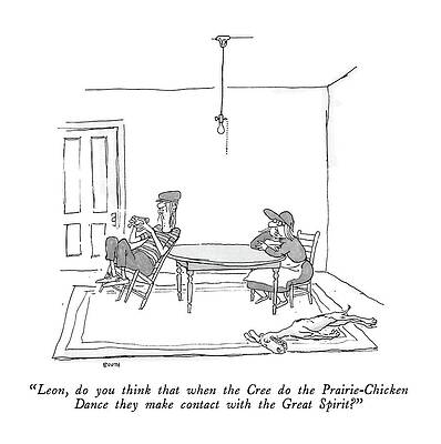 Wall Art - Drawing - Leon, Do You Think That When The Cree by George Booth