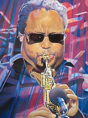 Wall Art - Drawing - Leroi Moore and 2007 Lights by Joshua Morton