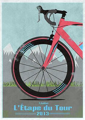 Wall Art - Digital Art - L'Etape du Tour Bike by Andy Scullion