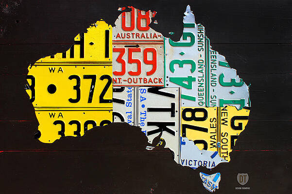 License Plate Map of Australia by Design Turnpike License Plate Map of Australia by Design Turnpike