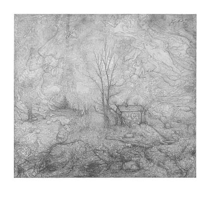Wall Art - Drawing - Life Around the Cabin by Kyle  Lind