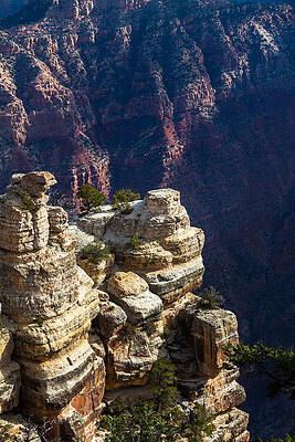Wall Art - Photograph - Light Play on Shapes of the Canyon by Ed Gleichman