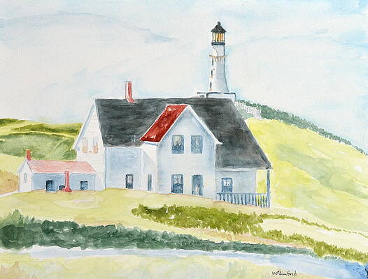 Lighthouse in Maine by Wade Binford Lighthouse in Maine by Wade Binford