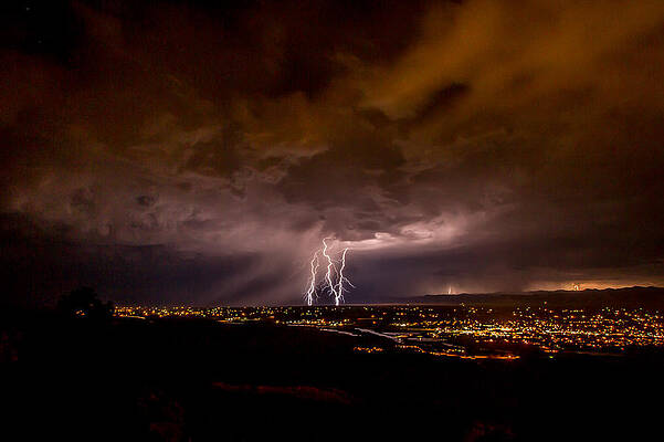 Wall Art - Photograph - Lightning 28 by Jeff Stoddart