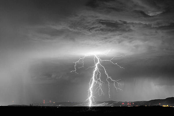 Wall Art - Photograph - Lightning Strikes Following the Rain BWSC by James BO Insogna