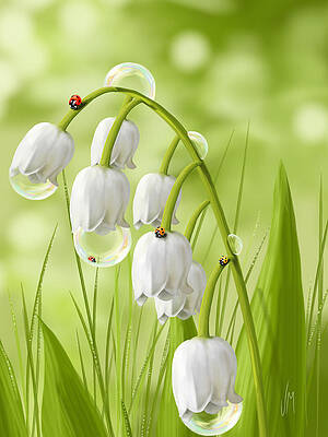 Wall Art - Painting - Lily of the valley by Veronica Minozzi