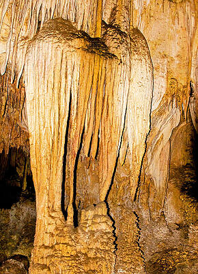 Wall Art - Photograph - Limestone Drapery Formation In Carlsbad by Millard H. Sharp