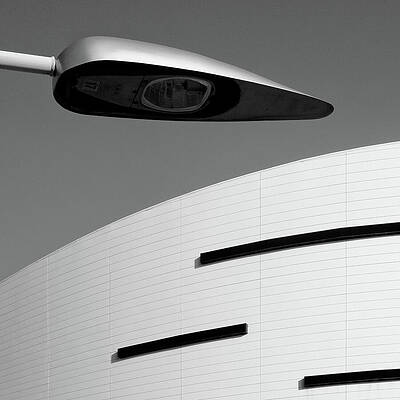 Wall Art - Photograph - Lines and Lamp by Dave Bowman