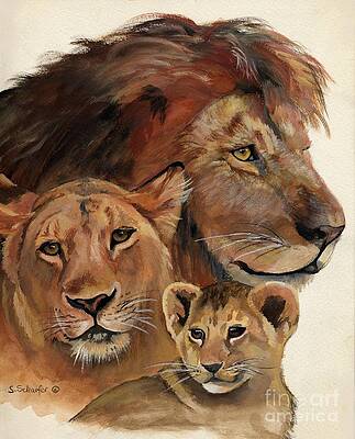 Lion Family Portrait by Suzanne Schaefer Lion Family Portrait by Suzanne Schaefer