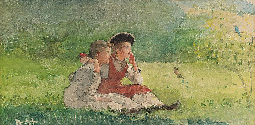 Listening to the Birds Print by Winslow Homer