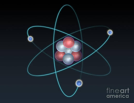 Wall Art - Photograph - Lithium Atomic Model by Evan Oto