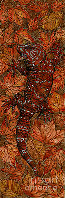 LIZARD in RED NATURE - Elena Yakubovich by Elena Daniel Yakubovich