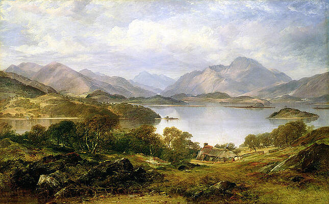 Scottish Landscape Painting Scotland Original Art 25% Off Coupon Code Original Painting Watercolor Scottish Hills Artwork