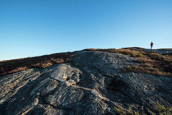 Wall Art - Photograph - Lone Trail Runner High In The Mountains by Joe Klementovich