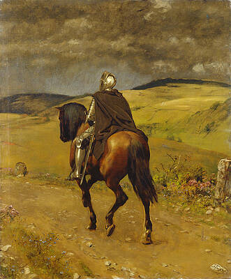 Lonely ride Print by Hans Thoma