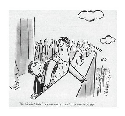 Wall Art - Drawing - Look That Way! From The Ground You Can Look Up by Sydney Hoff