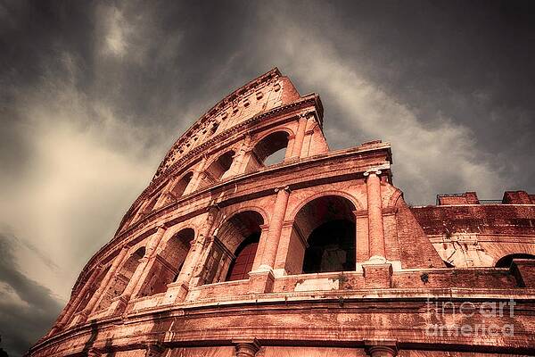 Wall Art - Photograph - Low angle view of the roman Colosseum by Stefano Senise
