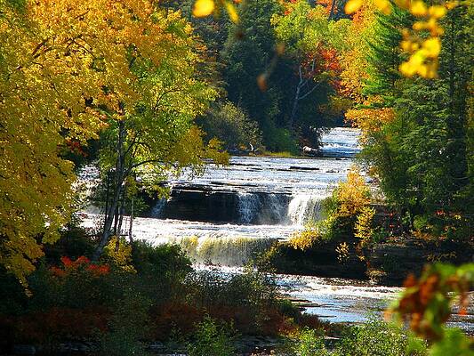 Wall Art - Photograph - Lower Tahquamenon Falls in October No 3 by Keith Stokes