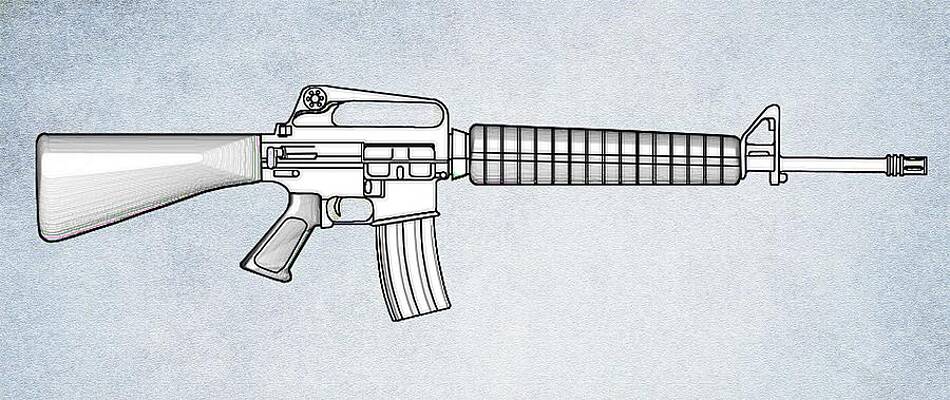 M16 Rifle Comic Style Drawing Stock Vector  RoyaltyFree  FreeImages