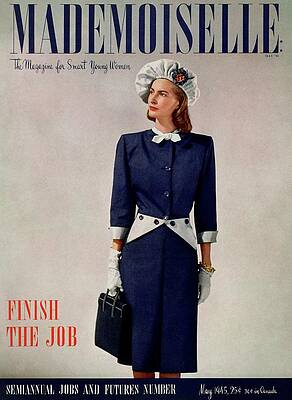 Wall Art - Photograph - Mademoiselle Cover Featuring A Model In A Duchess by Fritz Henle