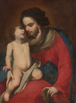 Madonna and Child Print by Massimo Stanzione