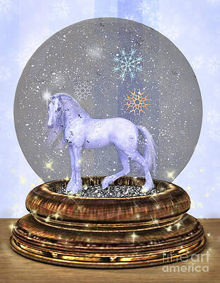 Magic Unicorn Snow Globe by Elle Arden Walby Magic Unicorn Snow Globe by Elle Arden Walby