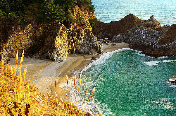 Wall Art - Photograph - Magical Falls of McWay Waterfall at Julia Pfeiffer Burns State Park by Jamie Pham