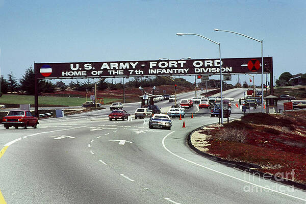  Photograph - Main Gate 7th Inf. Div Fort Ord Army Base Monterey Calif. 1984 Pat Hathaway Photo by Monterey County Historical Society