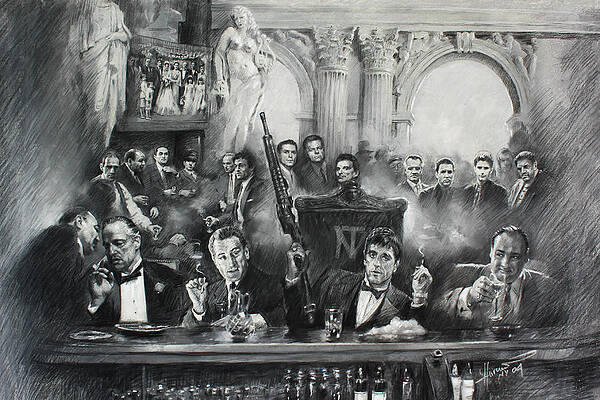 Wall Art - Drawing - Make Way For The Bad Guys by Ylli Haruni
