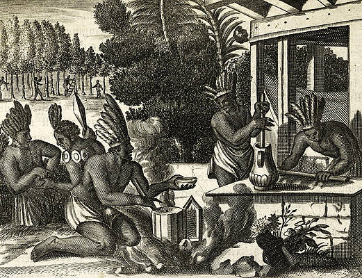 Wall Art - Photograph - Making Chocolate Mixed With Maize, 1671 by Science Source