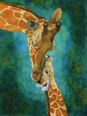 Mother And Baby Animals Paintings - Fine Art America