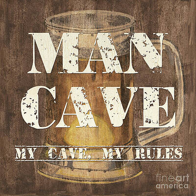 Wall Art - Painting - Man Cave My Cave My Rules by Debbie DeWitt