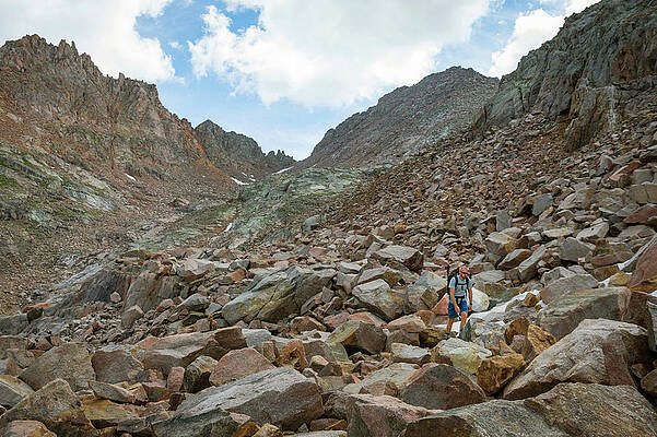 Wall Art - Photograph - Man Descending From Windom Peak by Taylor Reilly