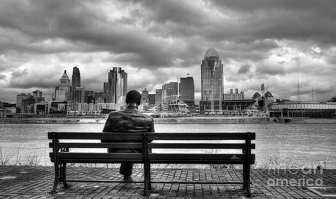 Wall Art - Photograph - Man On A Bench by Mel Steinhauer
