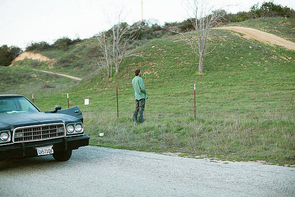 Wall Art - Photograph - Man Takes A Pee By The Sideroad by Robert Benson
