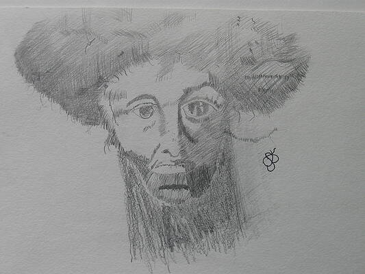 Wall Art - Drawing - Man with an Afro by AJ Brown