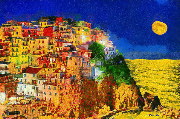 Manarola by night by George Rossidis Manarola by night by George Rossidis