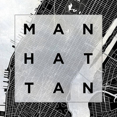 Wall Art - Photograph - Manhattan Square Bw by South Social Studio