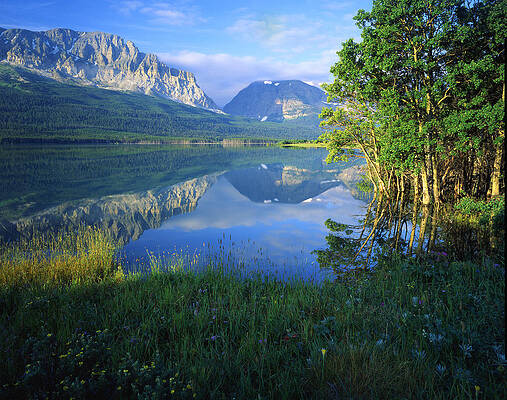 Wall Art - Photograph - Many Glacier Mirror Image by Ray Mathis