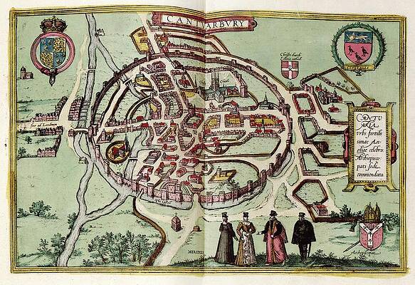 Wall Art - Photograph - Map Of Canterbury by Science Photo Library