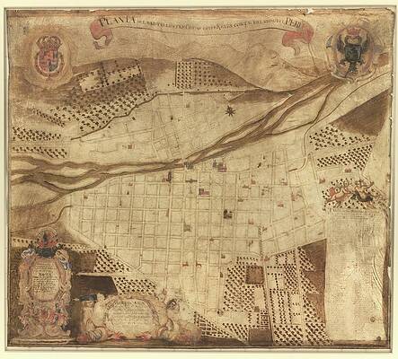 Wall Art - Photograph - Map Of Lima by Science Photo Library