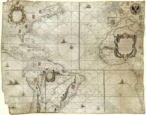 Wall Art - Photograph - Map Of The Atlantic Coasts by Science Photo Library