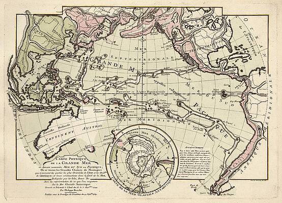 Wall Art - Photograph - Map Of The Pacific Ocean by Science Photo Library