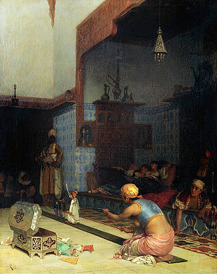 Marionettes in the Harem Print by Theodoros Rallis