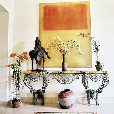 Wall Art - Photograph - Mark Rothko Painting Above A Table by Horst P. Horst