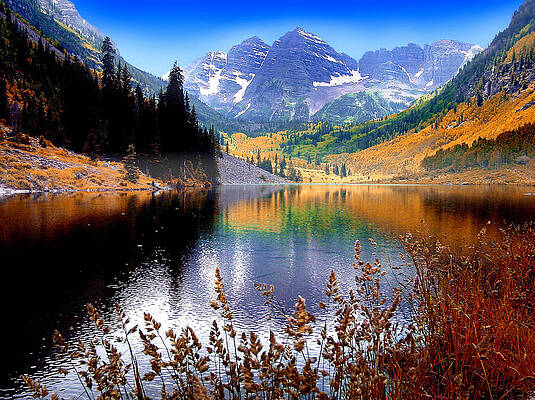 Maroon Bells at Maroon Lake by John Hoffman Maroon Bells at Maroon Lake by John Hoffman