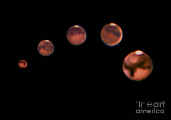 Wall Art - Photograph - Mars Perigee Sequence by John Chumack